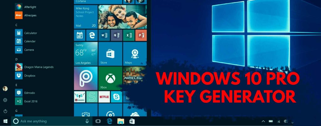 windows 10 pro key generator 2020