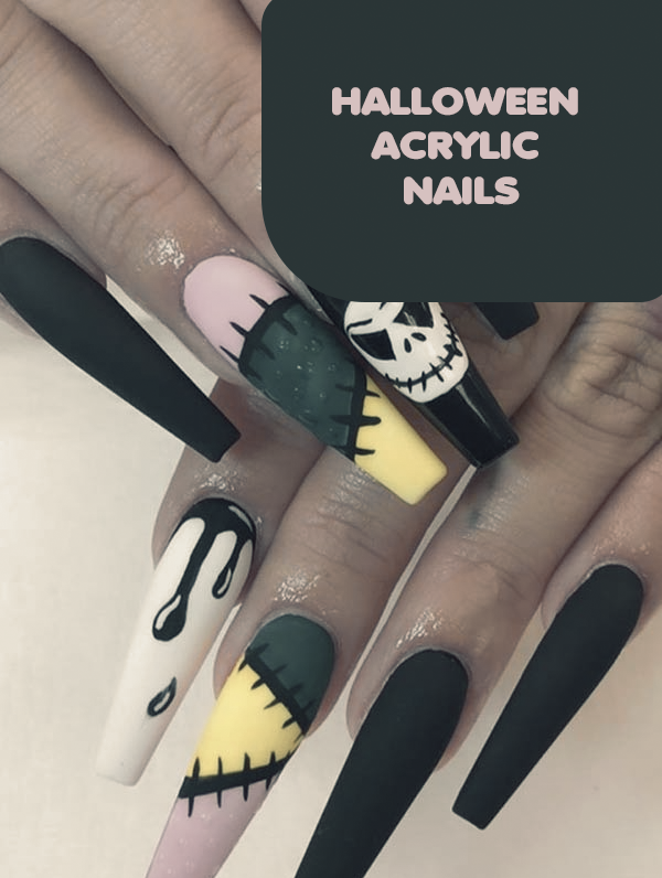 Ideas for Halloween acrylic nails