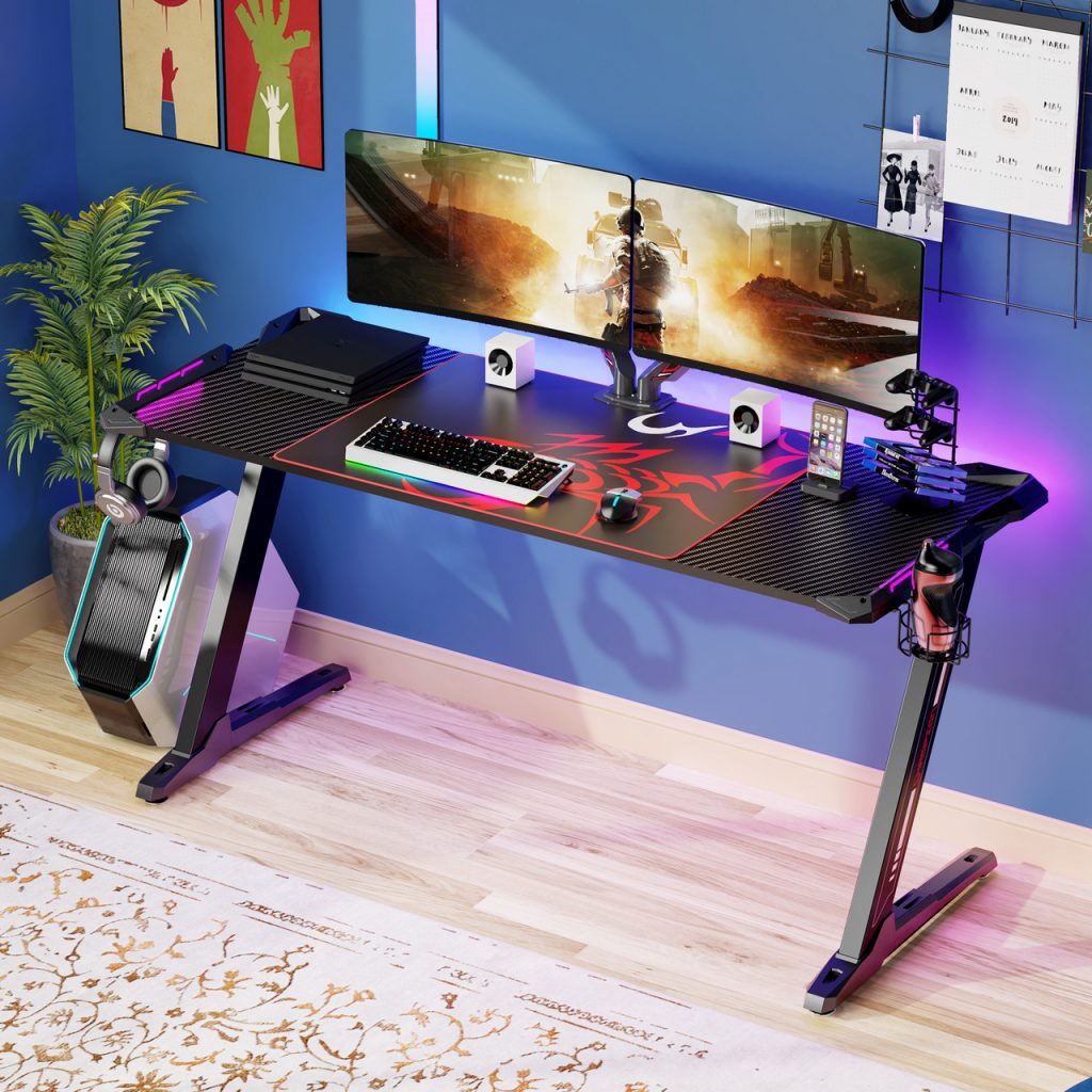 Eureka Ergonomic Z 60" RGB Gaming Desk