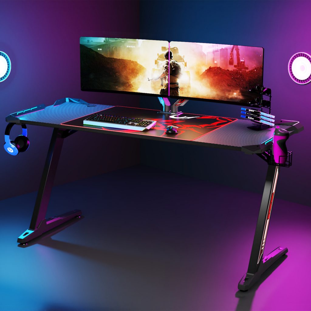 Eureka Ergonomic Z 60" RGB Gaming Desk