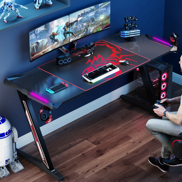 Eureka Ergonomic Z 60" RGB Gaming Desk